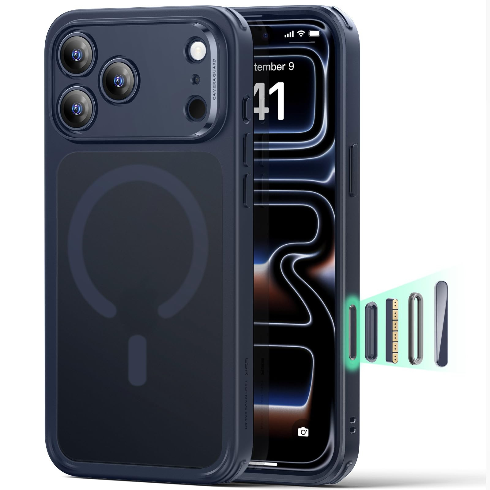 ESR MagSafe Classic Case für iPhone 17 Pro Max in Blau Matt mit Kamera Capture Button für 9€ (-49%)