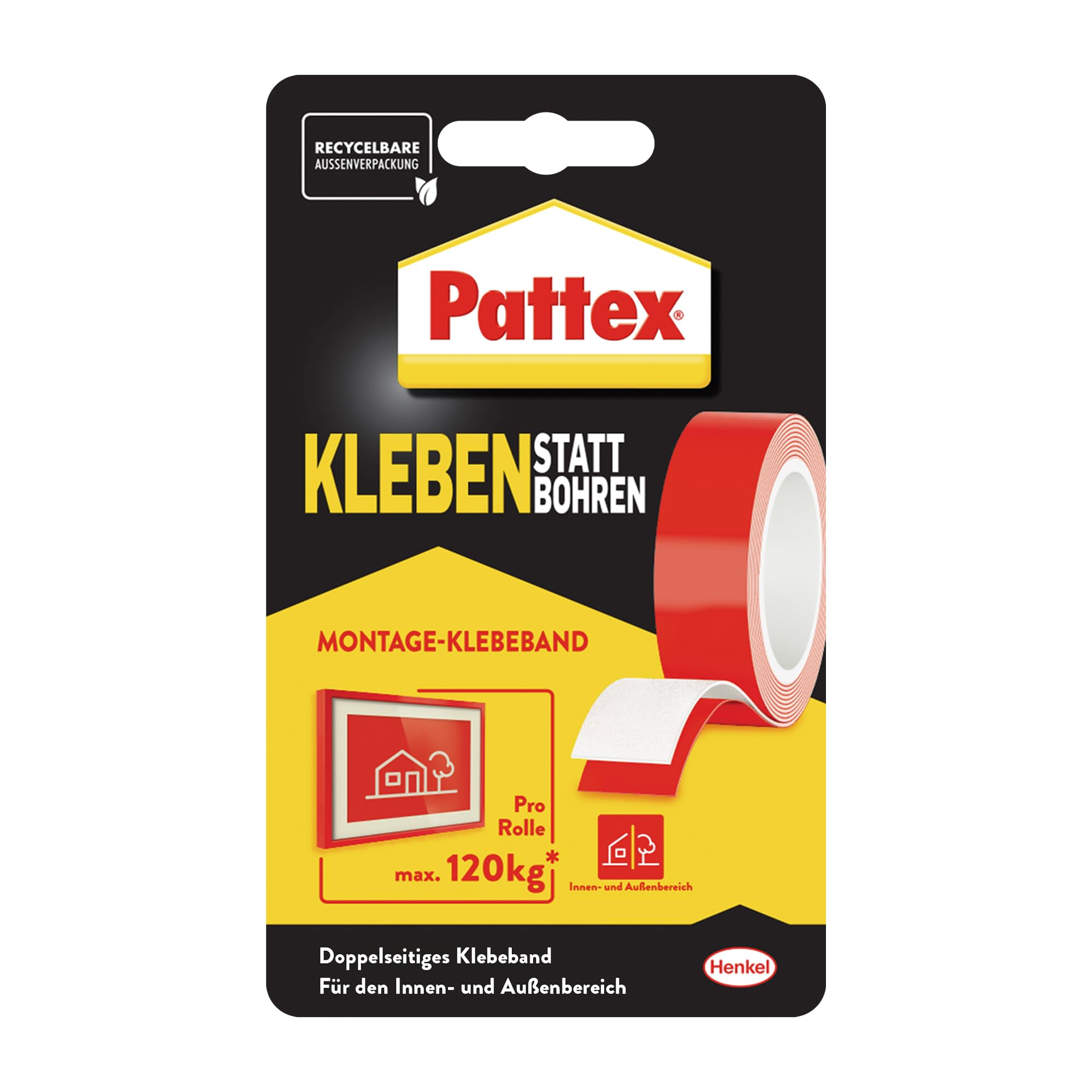 Pattex Kleben statt Bohren Klebeband, 1,5m für 3€ (-51%)