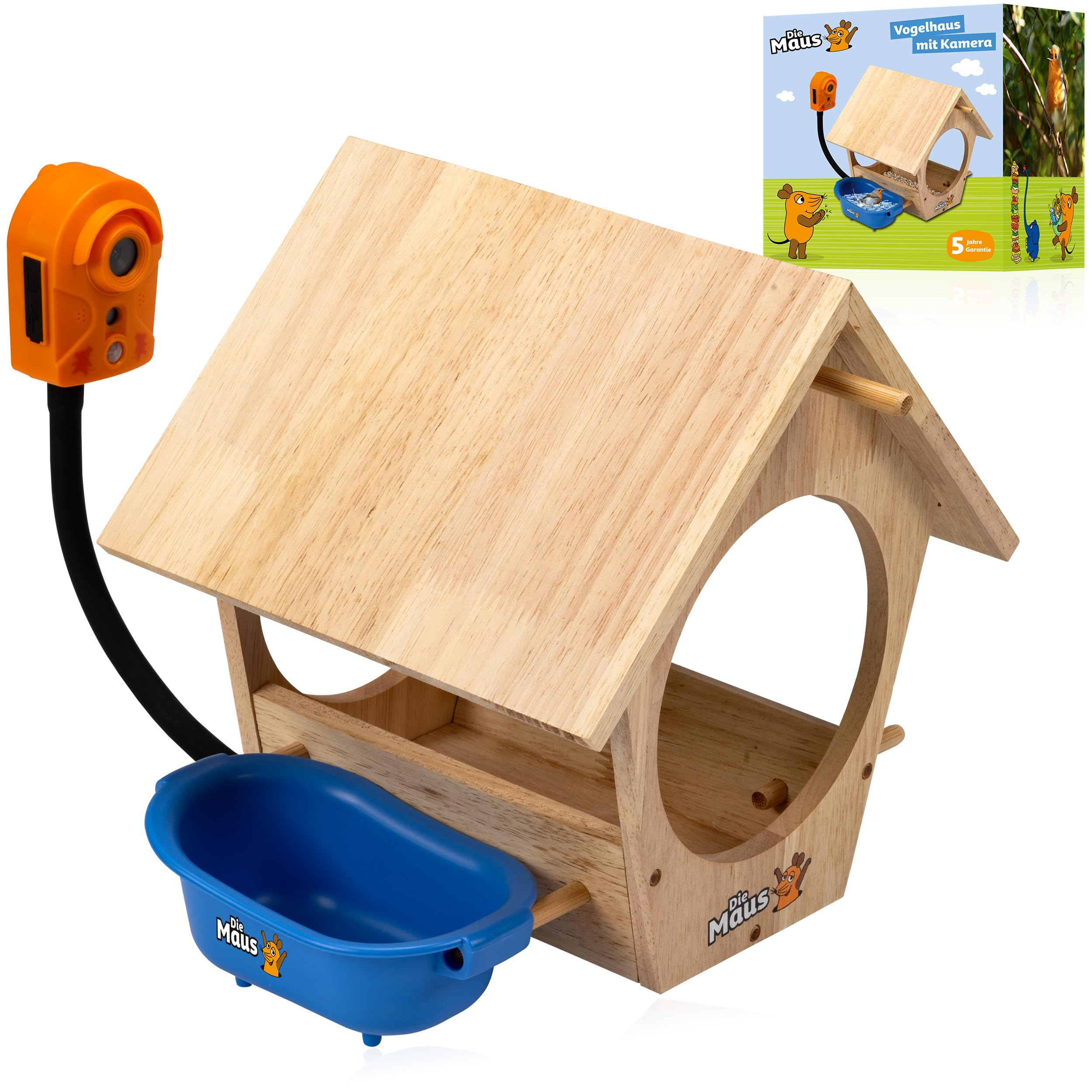 Bresser DieMaus Vogelhaus mit Wildkamera | inkl. Tränke & Akku, Full-HD-Videos, IP65 Wasserschutz, Kamera löst automatisch aus für 30€ (-40%)