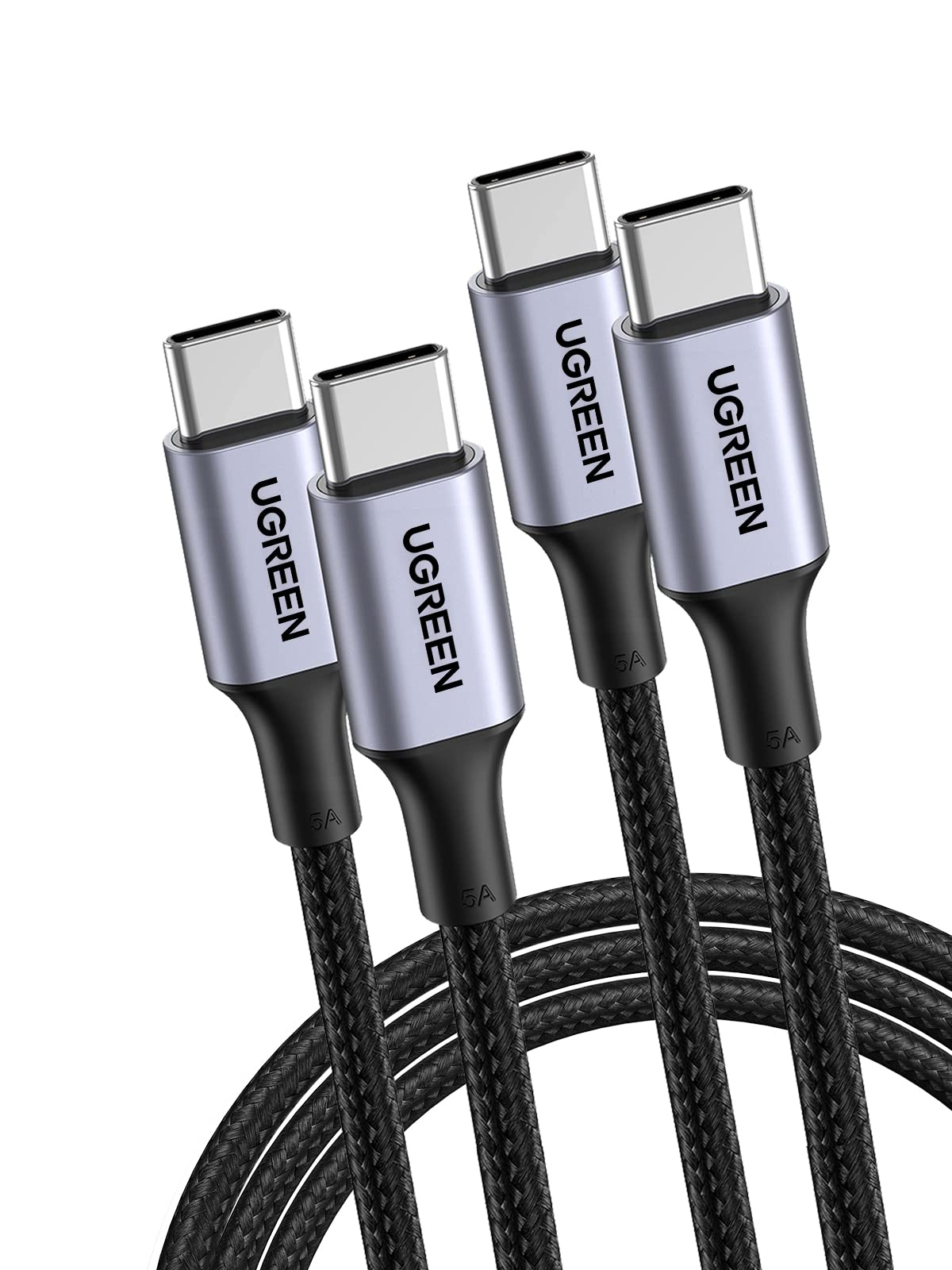 UGREEN 2x USB C Kabel 100W 2m Ladekabel USB-C PD 3.0 Schnellladekabel PPS kompat. für Iphone Macbook Samsung Apple für 9€ (-37%)