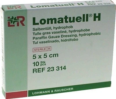 Lohmann & Rauscher Lomatuell H Salbentüll Kompressen 5 x 5cm, 10 Stück für 3€ (-37%)