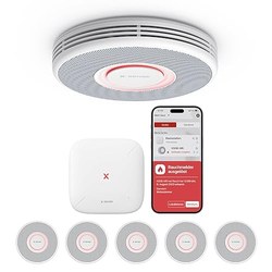X-Sense Smarter WLAN-Rauchmelder 6er-Set mit Basisstation