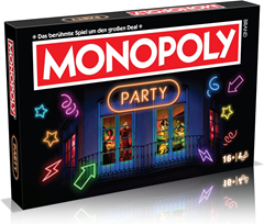 Monopoly Party Edition (Brettspiel-Klassiker, 8 Metall-Spielfiguren, Deutsch) für 18€ (-15%)