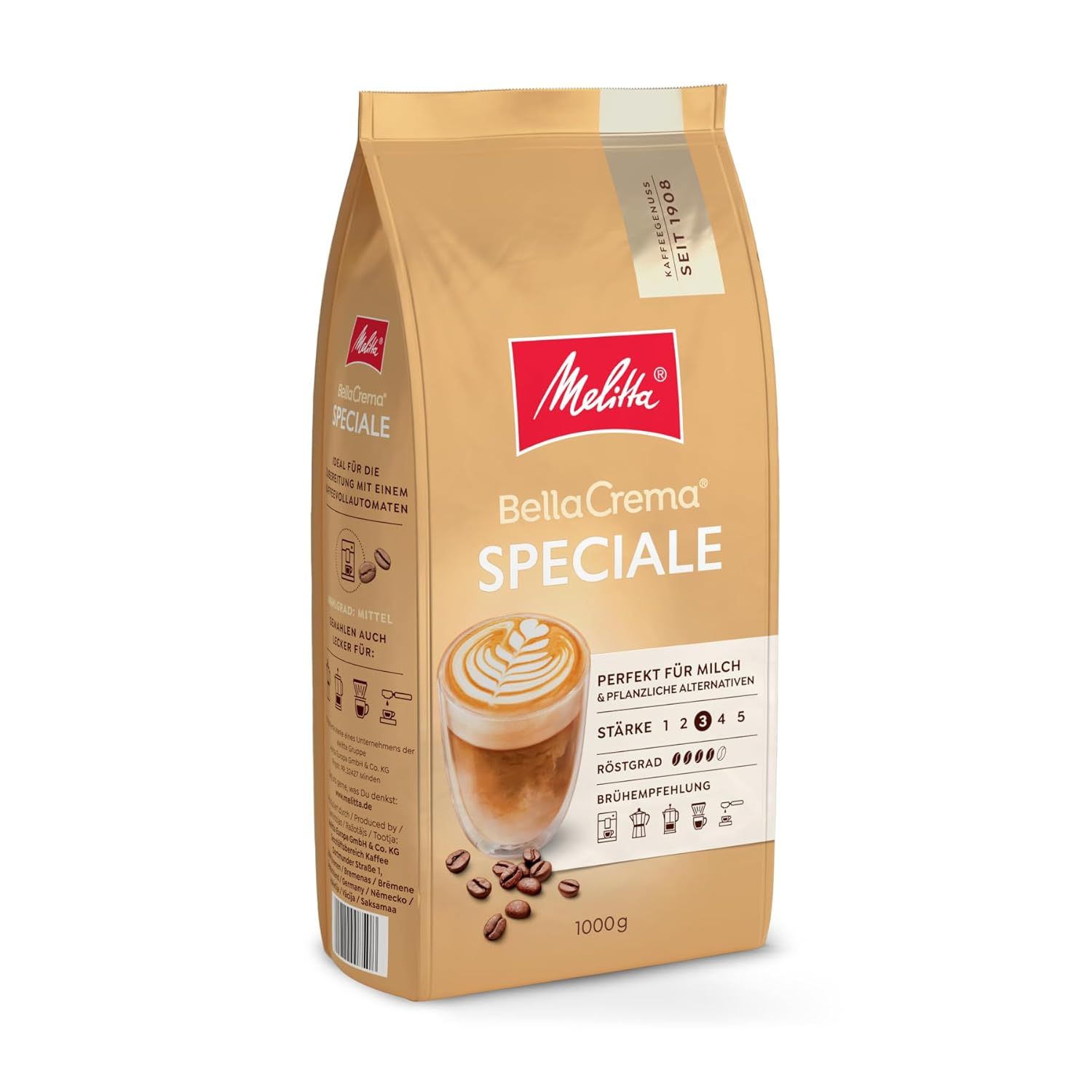 Melitta BellaCrema Speciale Ganze Kaffee-Bohnen 1kg für 13€ (-29%)