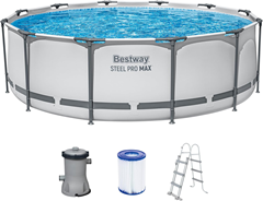 Bestway Steel Pro MAX Pool-Set (Ø 366×100 cm, inkl. Pumpe & Leiter) für 187€ (-11%)
