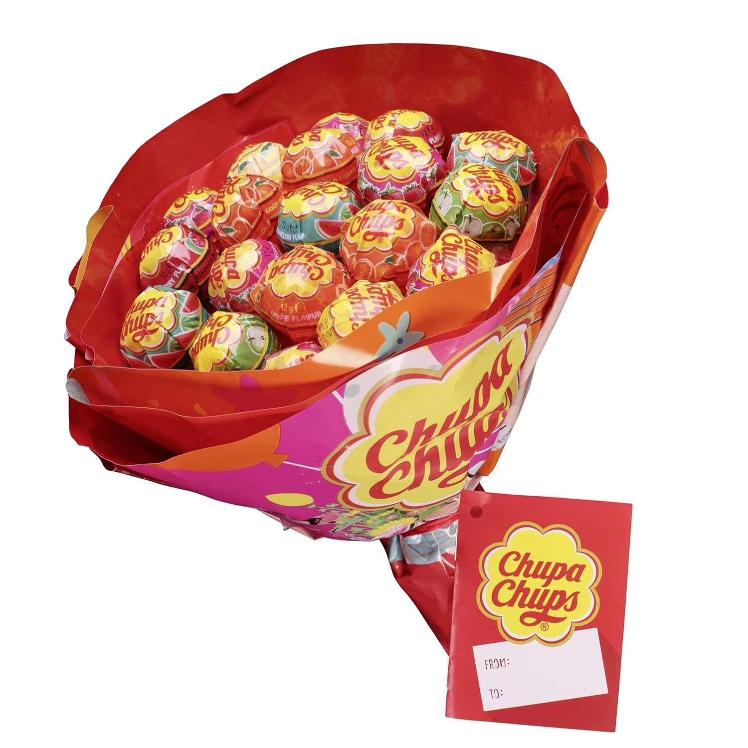 Chupa Chups Lutscher-Blumenstrauß – weil echte Blumen verwelken [+Spar-Abo ggf. personalisiert] für 6€ (-50%)