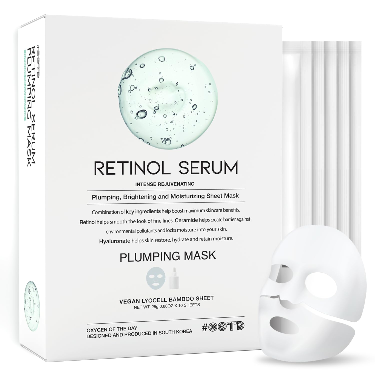 Amazon Preisfehler! 10 Stück OOTD Retinol Sheet Mask – Retinol-Maske zur Erneuerung und Glättung der Haut. für 1€ (-95%)