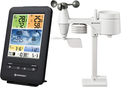 Bresser WLAN-Wetterstation 5-in-1 (Wind- & Regenmesser, Farbdisplay)