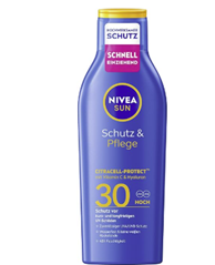 NIVEA SUN Schutz & Pflege Sonnenlotion LSF 30 (200 ml) für 5€ (-46%)