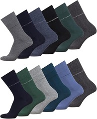 TOM TAILOR Herrensocken 12er-Pack (atmungsaktiv, Baumwolle) für 34€ (-15%)