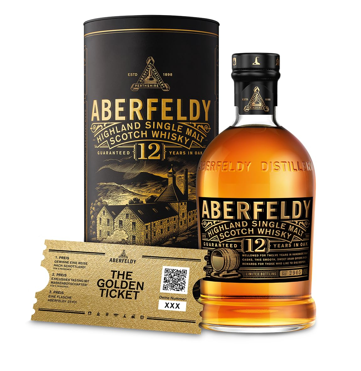 Aberfeldy 12 Jahre Highland Single Malt Scotch Whisky inkl. Golden Ticket, 0,7l 40% ( Spar-Abo) für 28€ (-27%)
