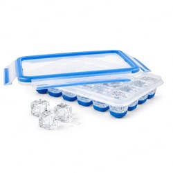 EMSA Clip & Close Eiswürfelbox mit Deckel (24 Würfel, 100% dicht)
