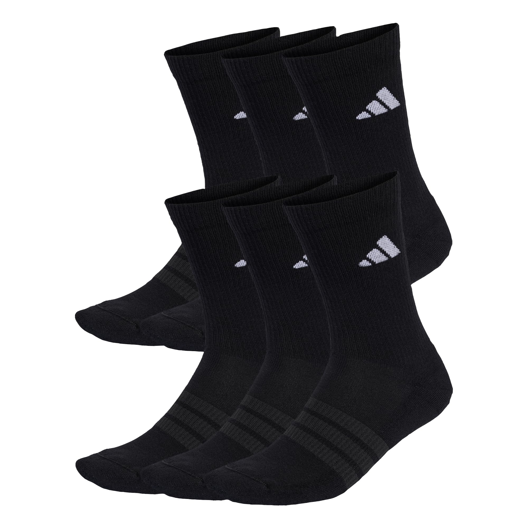 [AMAZON] Adidas Unisex Cushioned Crew Socken 6er-Pack Socken Schwarz mit Coupon