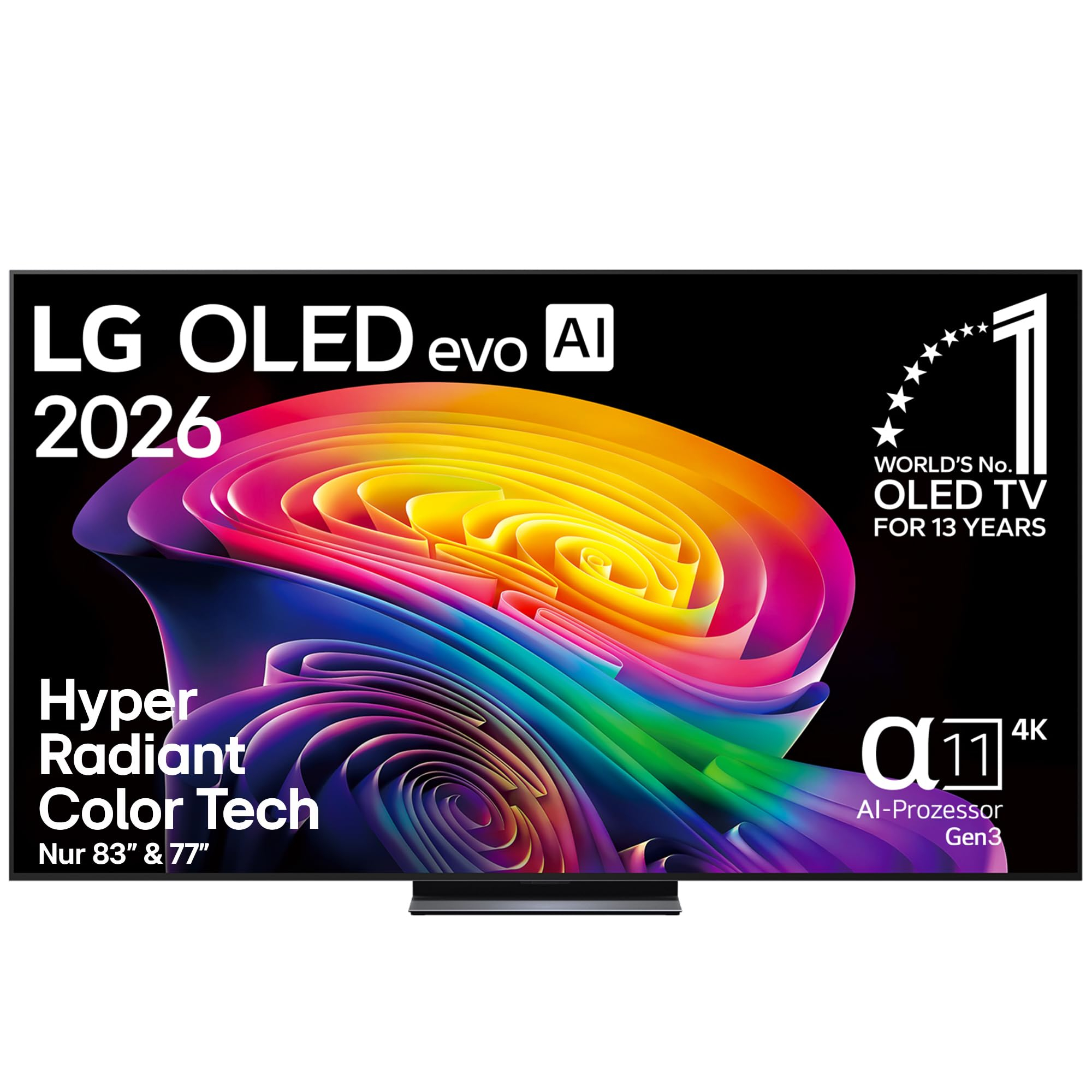 LG OLED55C6ELB 4K OLED Evo AI 55 Zoll Smart-TV mit α11 Gen3 Prozessor, webOS 26, 120Hz, VRR bis zu 165Hz, Modelljahr 2026 für 1052€ (-25%)