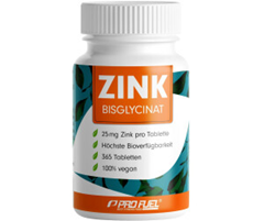 Jahresvorrat ProFuel Zink (365 Tabletten, 25mg Bisglycinat) für 6€ (-53%)
