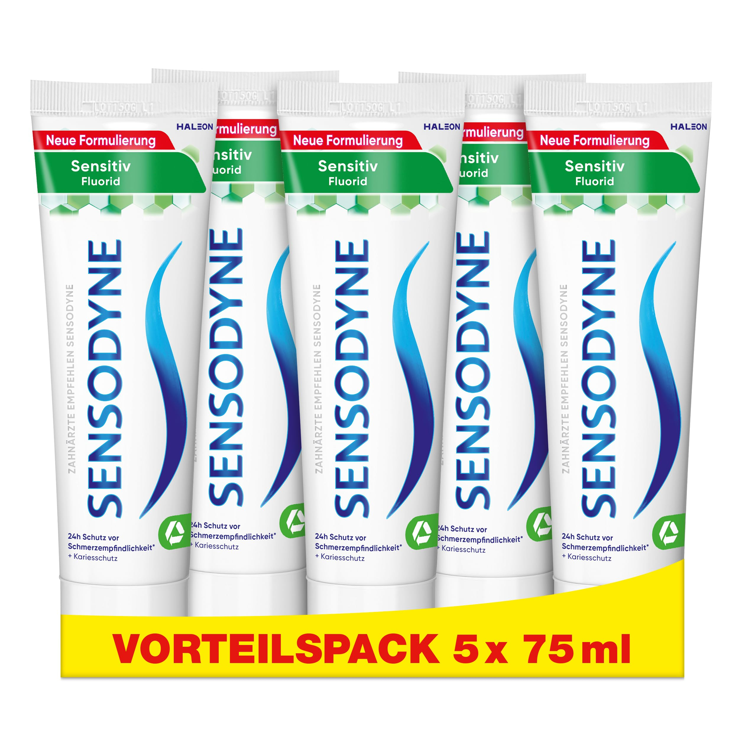 5x 75ml Sensodyne Sensitiv Fluorid für 10€ (-26%)