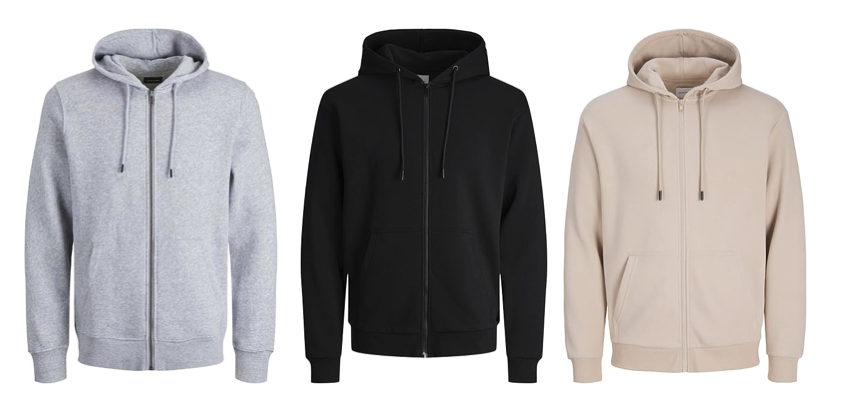 JACK & JONES Male Kapuzenjacke in versch. Farben | Größe XS-XXL für 17€ (-30%)