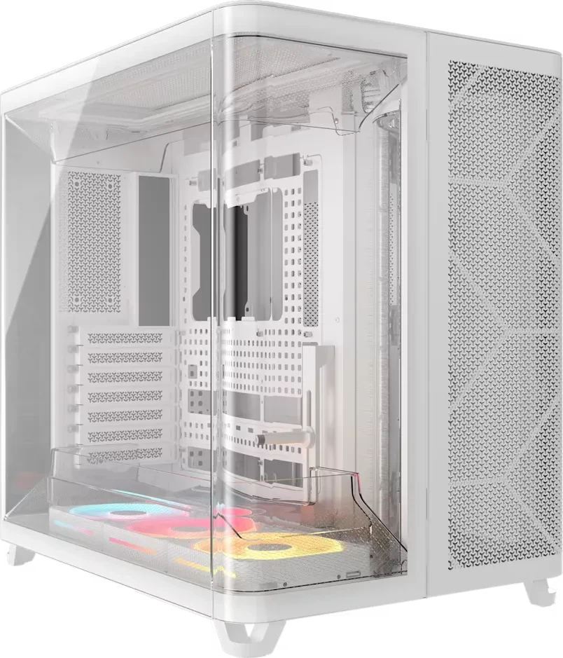 Corsair Air 5400 LX-R RGB iCUE LINK White, weiß, Glasfenster für 223€ (-11%)