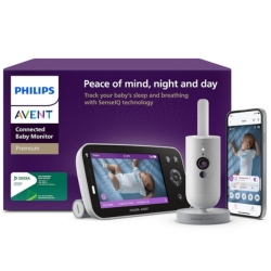 Philips AVENT Premium Connected Babyphone (SCD973/26, KI-Atmungstracking, Full-HD)