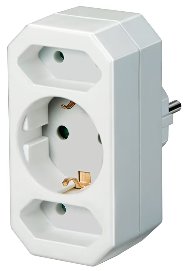 Brennenstuhl Mehrfachsteckdose, Steckdosenadapter 3-Fach mit erhöhtem Berührungsschutz für 1€ (-56%)