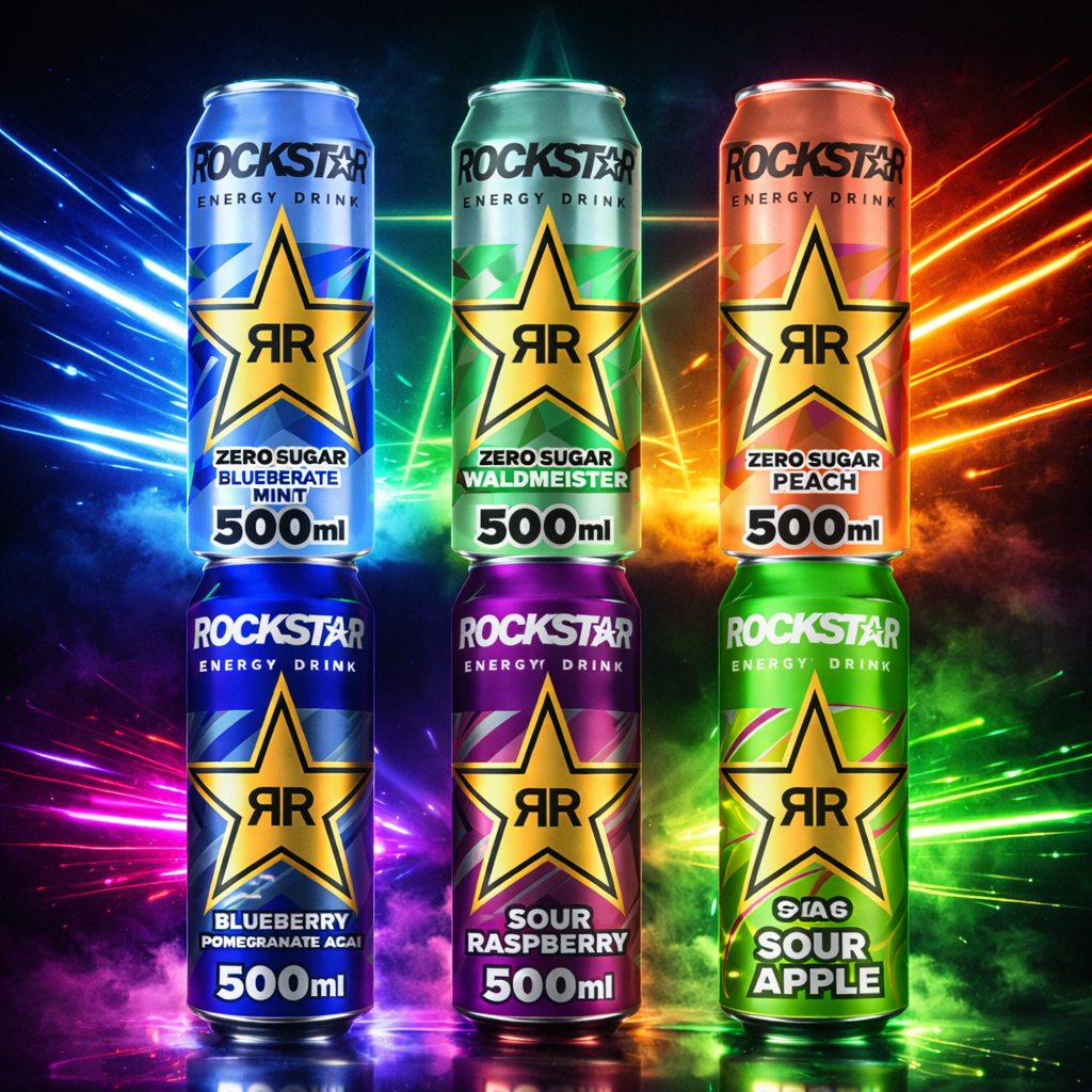 (Sammeldeal) Rockstar Energy Drink (12 x 500ml) z. B. Peach Geschmack – Zero Sugar ( Spar-Abo) für 10€ (-53%)
