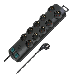 Brennenstuhl Primera-Line 10-fach Steckdosenleiste (2x 5-fach schaltbar) für 12€ (-23%)