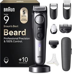 Braun Barttrimmer Series 9 BT9545 (52 Längen, 180 Min. Akku, 10 Tools) für 100€ (-21%)