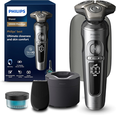 Philips Shaver S9000 Prestige (SP9841/32, SkinIQ, Reinigungsstation, Trimmer-Set) für 200€ (-14%)