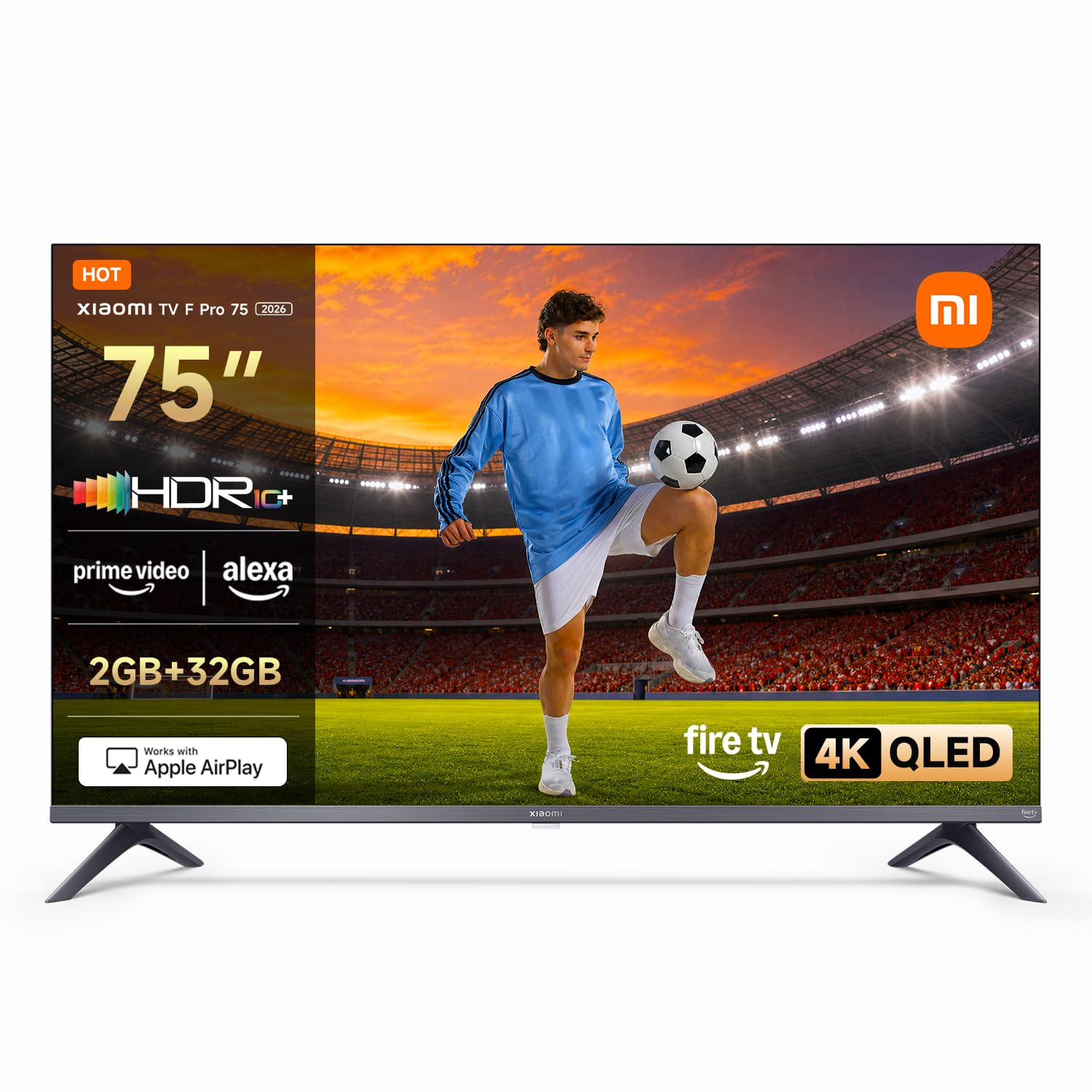 Xiaomi TV F Pro 75(190 cm) 4K UHD QLED Smart TV mit Fire OS8 für 503€ (-12%)
