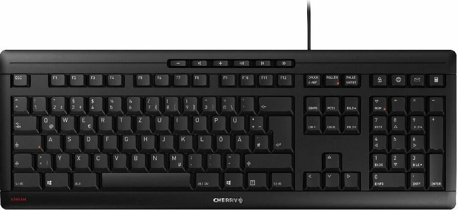 Cherry Stream Keyboard 2019, schwarz/grau, USB, DE für 26€ (-17%)