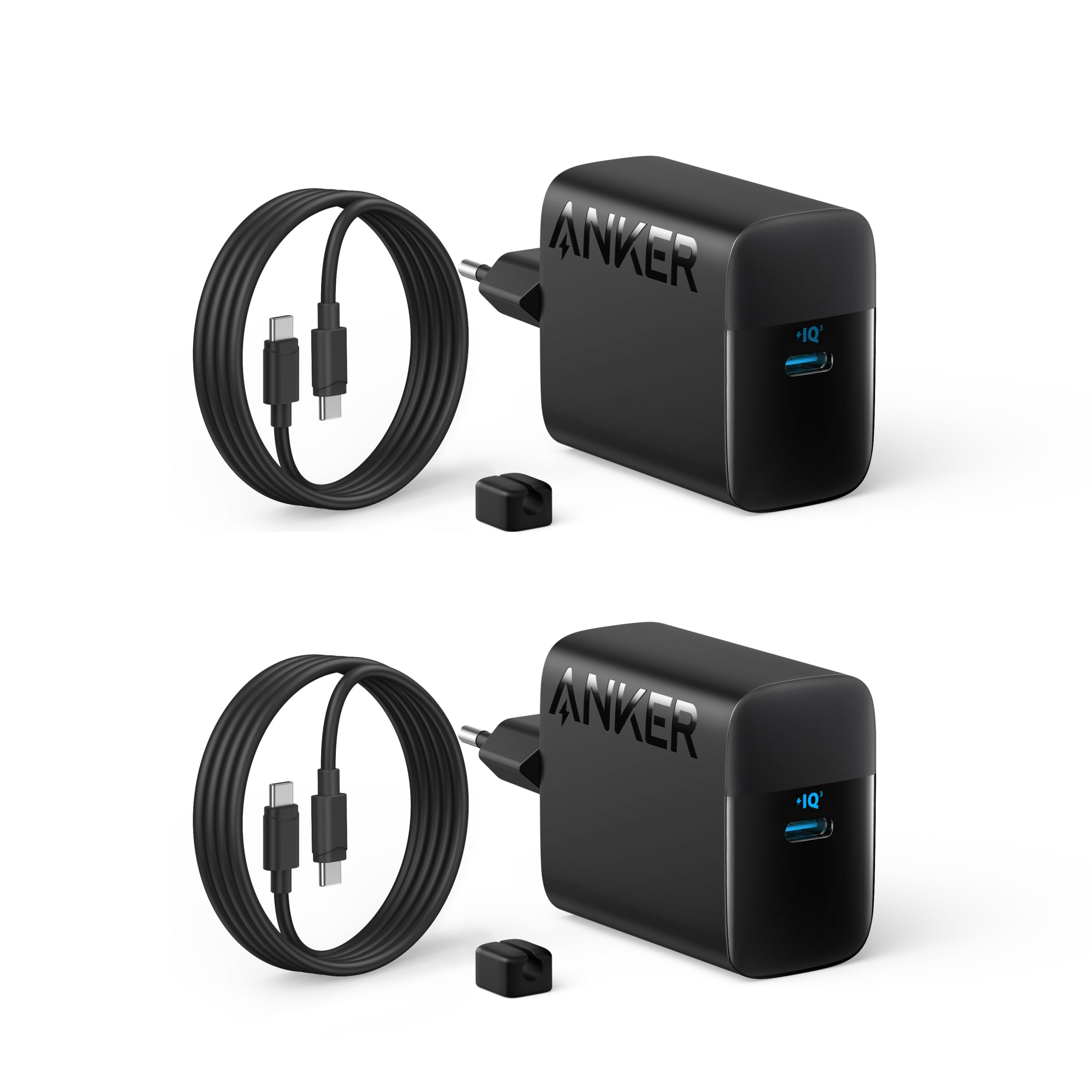 2x Anker 45W USB C Ladegerät PPS-Schnellladen Netzteil (2X 1,5m Kabel inkl.) für 26€ (-28%)