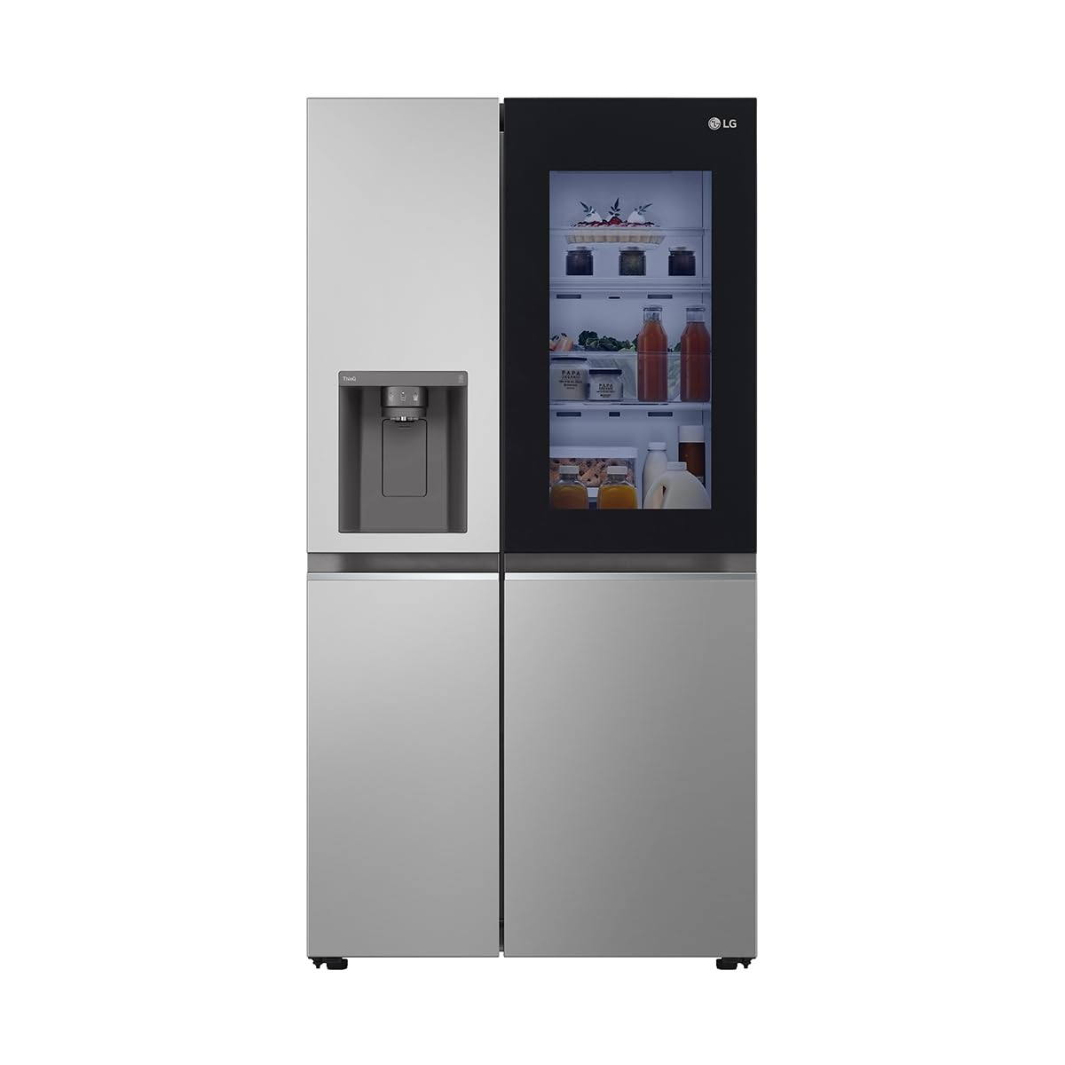 [ / Bestpreis] LG GSGV81PYLL Side by Side Kühlschrank (Klasse E, 635 L, Instaview, Gefrierfach, Eis-, Crushed Ice- Wasserspender) für 1189€ (-42%)