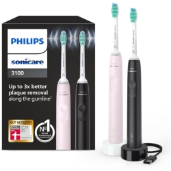 Philips Sonicare 3100 Schallzahnbürsten Doppelpack (Andruckkontrolle, Timer) für 50€ (-27%)