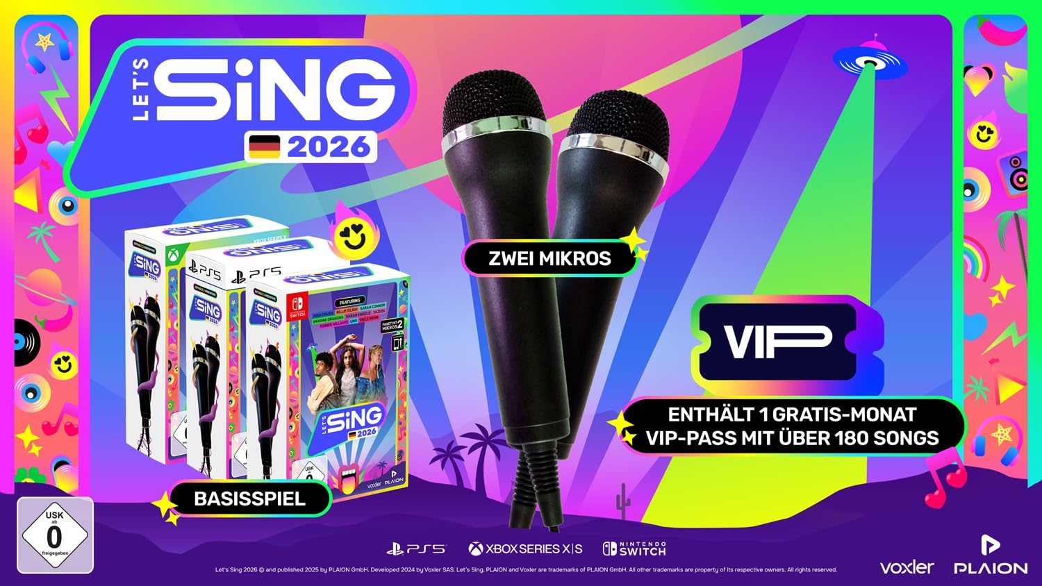 Let’s Sing 2026 German Version [+ 2 Mics] ~ 24,99€ | Nintendo Switch / PlayStation 5 (PS5) / Xbox Series X | Amazon | (MMS Abholung) für 25€ (-30%)