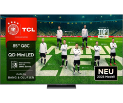 TCL 85Q8C 85″ QD-Mini LED TV (B&O Sound, 144Hz, Google TV)