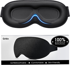 Gritin 3D Schlafmaske (Seitenschläfer, schwarz) für 7€ (-33%)
