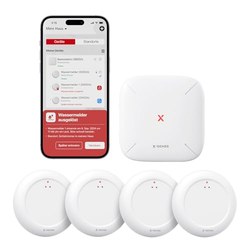 X-Sense SWS0A41 WLAN-Wassermelder 5er-Set + Basis
