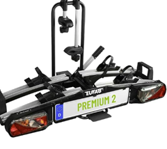 EUFAB PREMIUM 2 Fahrradträger für die Anhängerkupplung (komplett vormontiert, E-Bike geeignet, klappbar)