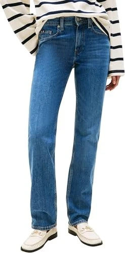 Tommy Hilfiger Classics Straight mit mittelhohem Bund Jeans nos mid blue (Damen) für 21€ (-25%)