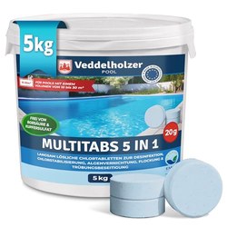 Veddelholzer 5kg Pool-Chlortabletten 5in1