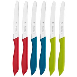 WMF Classic Line Frühstücksmesser Set 6-teilig (bunt, Wellenschliff)
