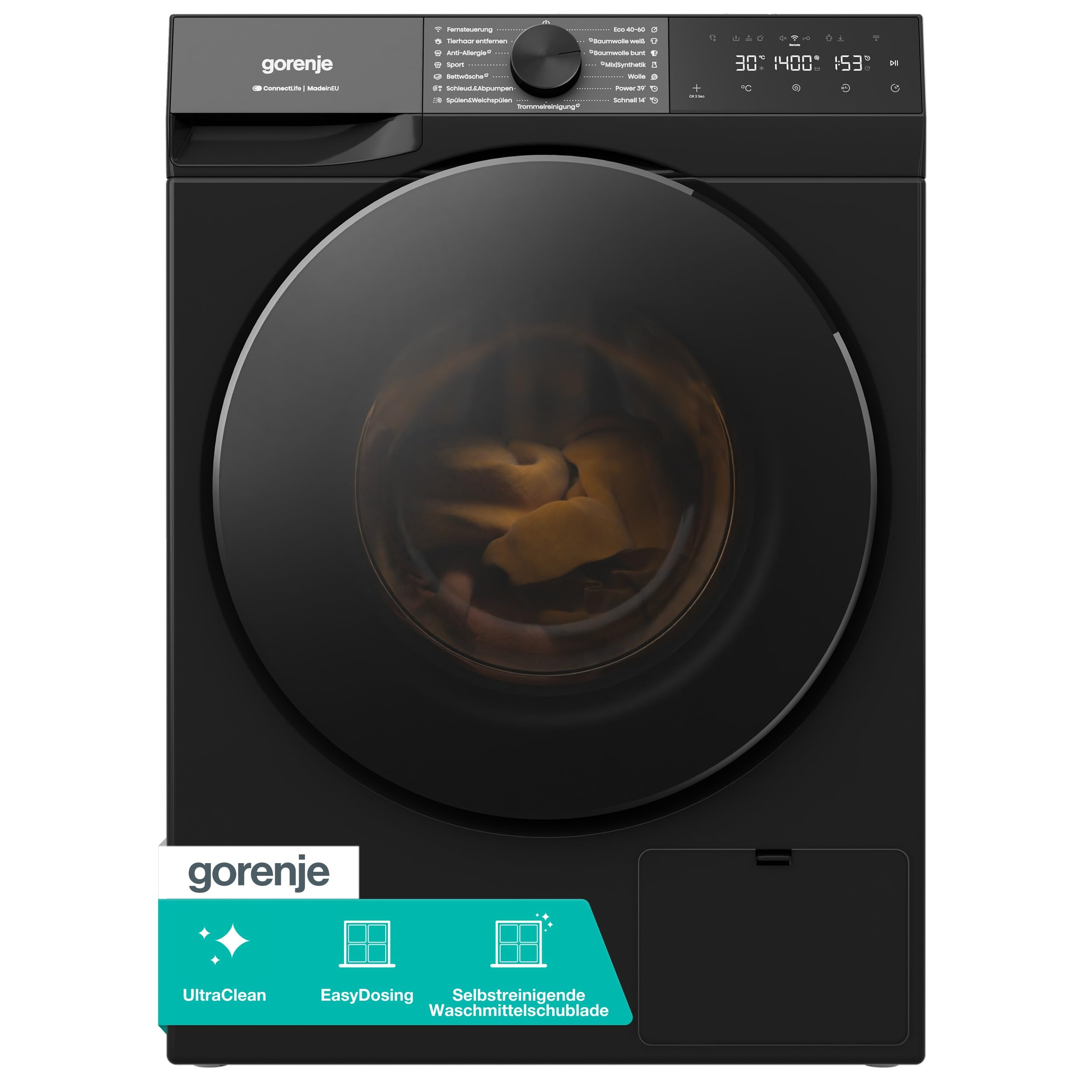 Gorenje W53G484A3P1B Waschmaschine mit Dampffunktion und 8 Kilogramm Fassungsvermögen bei Amazon im Angebot für 352€ (-16%)