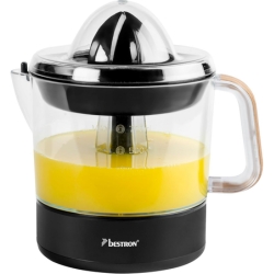 Bestron elektrische Zitruspresse (0,7L, 2 Presskegel, Black & Wood) für 14€ (-38%)