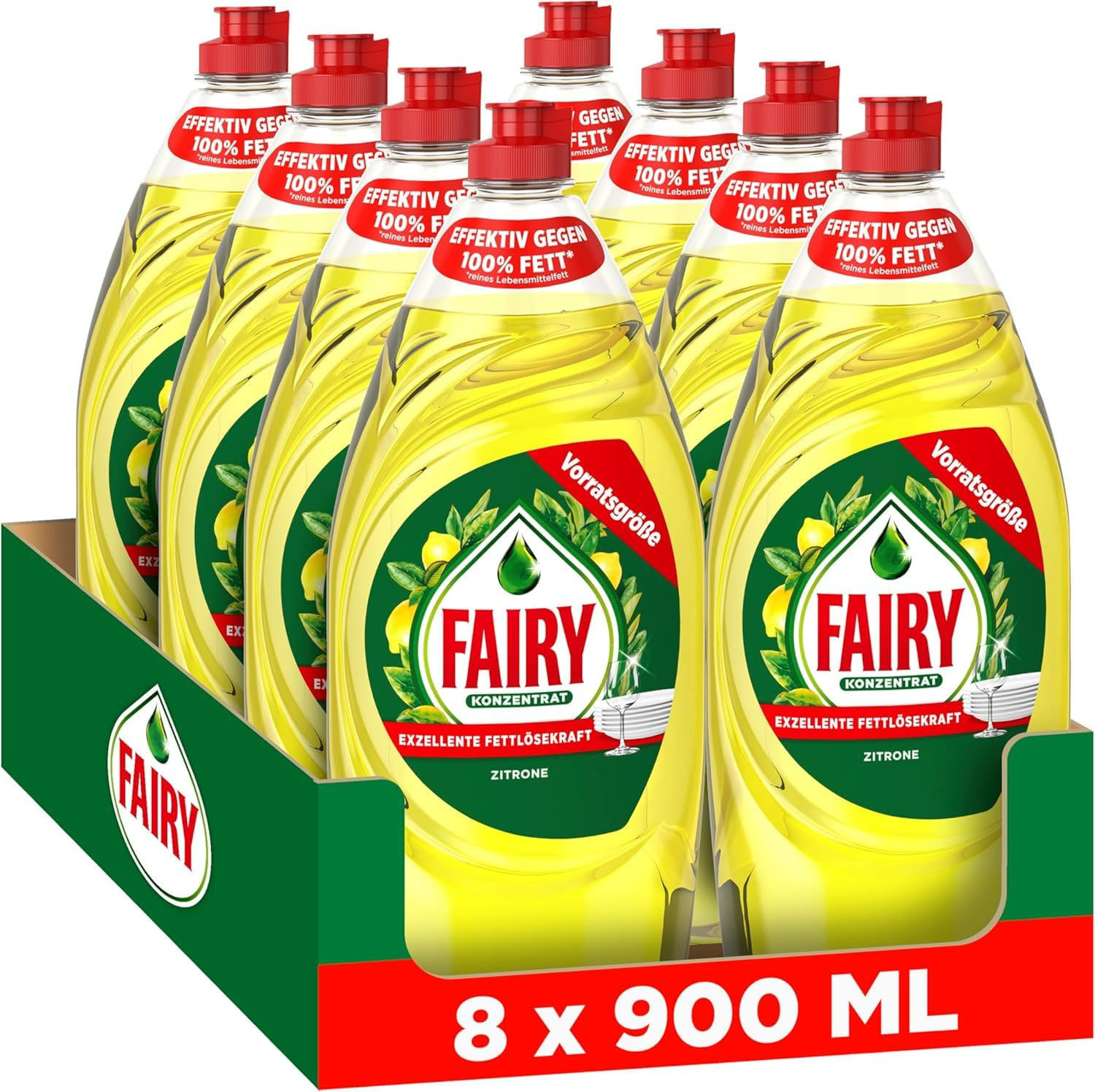Fairy Ultra Konzentrat Zitrone Handgeschirrspülmittel 8x900ml im Spar-Abo für 17€ (-38%)