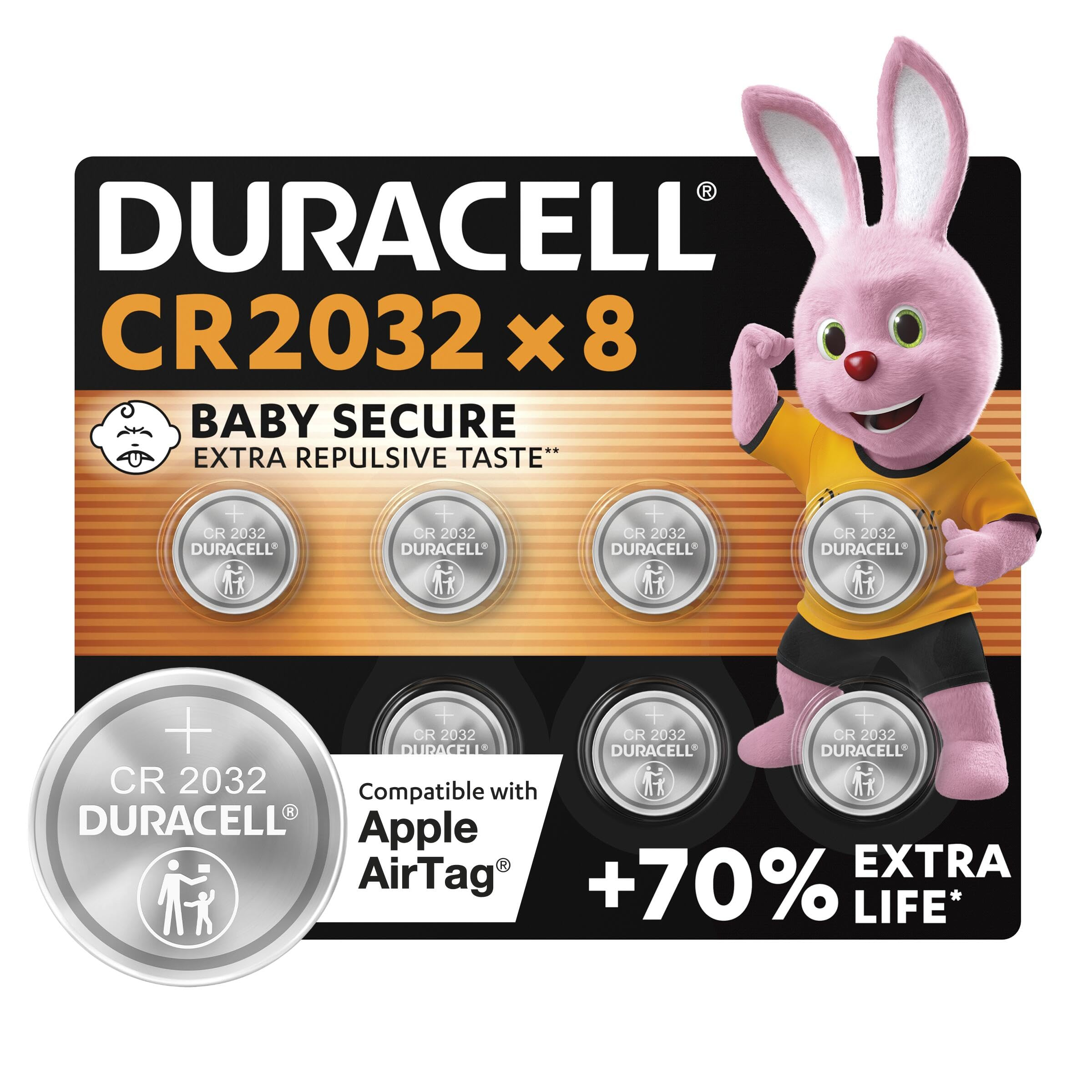 Für Airtag, Autoschlüssel & Co. – 8 Stück Duracell CR2032 im Angebot bei Amazon für 9€ (-18%)