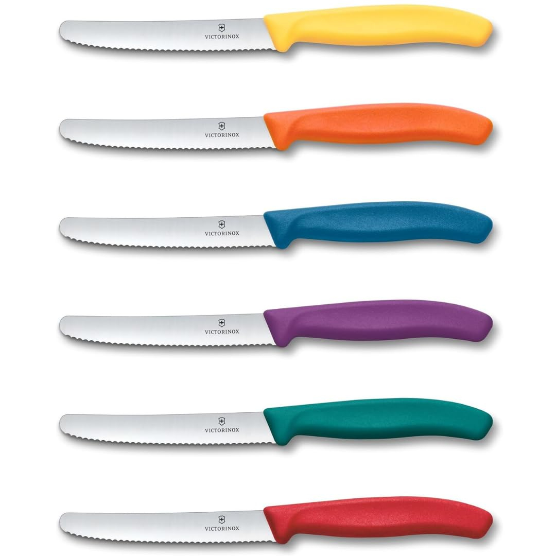 Victorinox Swiss Classic, Frühstücksmesser, Brötchenmesser, Wellenschliff, 11cm, Set 6-teilig für 22€ (-21%)