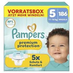 Pampers Premium Protection Größe 5 (186 Windeln) im Spar-Abo