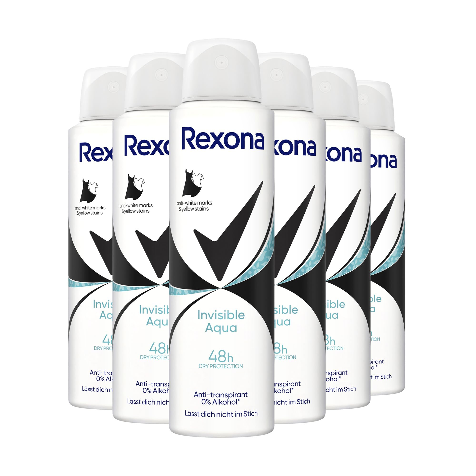 6x 150ml Rexona Women Anti Transpirant Spray Invisible Aqua Deospray für 10€ (-30%)