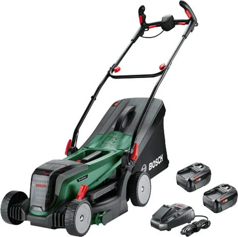 Bosch DIY UniversalRotak 2x18V-37-550 Akku-Rasenmäher inkl. 2 Akkus 4.0Ah für 255€ (-9%)
