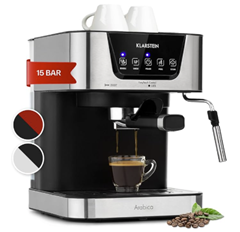 Klarstein Siebträgermaschine (1,5 L, 15 Bar, inkl. Milchaufschäumer) für 89€ (-28%)